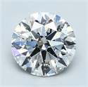 Natural Diamond 2.01 Carats, Round with Excellent Cut, D Color, SI2 Clarity and Certified by GIA