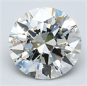 Natural Diamond 2.70 Carats, Round with Excellent Cut, J Color, SI1 Clarity and Certified by GIA