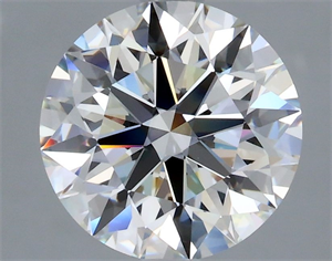 Picture of Natural Diamond 2.04 Carats, Round with Excellent Cut, H Color, VVS2 Clarity and Certified by GIA