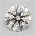 Natural Diamond 0.42 Carats, Round with Excellent Cut, H Color, IF Clarity and Certified by GIA