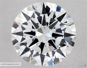 Picture of Natural Diamond 0.40 Carats, Round with Very Good Cut, E Color, SI1 Clarity and Certified by GIA