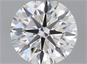 Natural Diamond 0.45 Carats, Round with Excellent Cut, H Color, SI1 Clarity and Certified by GIA