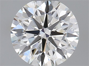 Picture of Natural Diamond 0.45 Carats, Round with Excellent Cut, H Color, SI1 Clarity and Certified by GIA