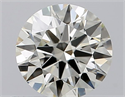 Natural Diamond 0.52 Carats, Round with Excellent Cut, H Color, VVS2 Clarity and Certified by IGI