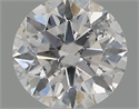 Natural Diamond 0.40 Carats, Round with Excellent Cut, D Color, I1 Clarity and Certified by IGI