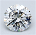 Natural Diamond 1.70 Carats, Round with Excellent Cut, G Color, VVS1 Clarity and Certified by GIA