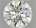 Natural Diamond 0.56 Carats, Round with Excellent Cut, K Color, VVS2 Clarity and Certified by GIA