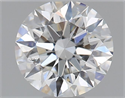 Natural Diamond 0.44 Carats, Round with Excellent Cut, F Color, SI1 Clarity and Certified by GIA