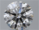 Natural Diamond 2.08 Carats, Round with Excellent Cut, H Color, VS1 Clarity and Certified by GIA