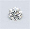 Natural Diamond 0.45 Carats, Round with Excellent Cut, J Color, SI2 Clarity and Certified by GIA