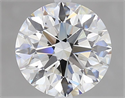 Natural Diamond 2.50 Carats, Round with Excellent Cut, F Color, VS2 Clarity and Certified by GIA