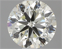 Natural Diamond 0.50 Carats, Round with Very Good Cut, J Color, IF Clarity and Certified by IGI