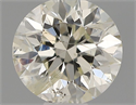 Natural Diamond 0.40 Carats, Round with Very Good Cut, I Color, I1 Clarity and Certified by IGI