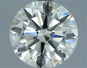 Picture of Natural Diamond 2.70 Carats, Round with Excellent Cut, J Color, SI2 Clarity and Certified by IGI