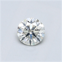 Natural Diamond 0.46 Carats, Round with Very Good Cut, J Color, SI1 Clarity and Certified by GIA