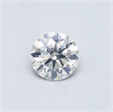 Natural Diamond 0.40 Carats, Round with Very Good Cut, F Color, I1 Clarity and Certified by GIA