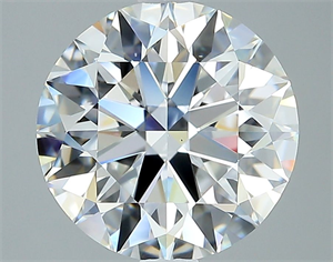 Picture of Natural Diamond 3.01 Carats, Round with Excellent Cut, F Color, VS2 Clarity and Certified by GIA