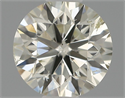 Natural Diamond 0.50 Carats, Round with Excellent Cut, J Color, SI2 Clarity and Certified by IGI