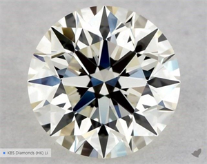 Picture of Natural Diamond 0.50 Carats, Round with Excellent Cut, K Color, VVS2 Clarity and Certified by GIA