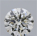 Natural Diamond 0.42 Carats, Round with Excellent Cut, H Color, SI1 Clarity and Certified by IGI