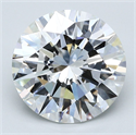 Natural Diamond 4.72 Carats, Round with Excellent Cut, F Color, VVS2 Clarity and Certified by GIA