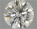 Natural Diamond 0.42 Carats, Round with Excellent Cut, H Color, SI1 Clarity and Certified by IGI