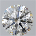 Natural Diamond 2.20 Carats, Round with Excellent Cut, H Color, VS2 Clarity and Certified by GIA