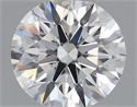 Natural Diamond 0.40 Carats, Round with Excellent Cut, H Color, VVS2 Clarity and Certified by IGI