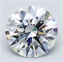 Natural Diamond 2.70 Carats, Round with Excellent Cut, E Color, VVS2 Clarity and Certified by GIA