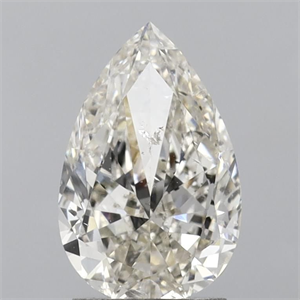 Picture of Natural Diamond 2.00 Carats, Pear with  Cut, I Color, SI2 Clarity and Certified by IGI