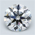 Natural Diamond 1.80 Carats, Round with Excellent Cut, D Color, VVS1 Clarity and Certified by GIA