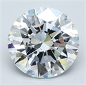 Natural Diamond 4.23 Carats, Round with Excellent Cut, E Color, SI1 Clarity and Certified by GIA