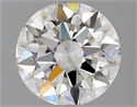 Natural Diamond 2.01 Carats, Round with Excellent Cut, I Color, VS1 Clarity and Certified by GIA