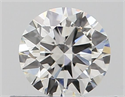 Natural Diamond 0.43 Carats, Round with Excellent Cut, H Color, VVS1 Clarity and Certified by GIA