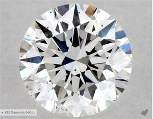 Picture of Natural Diamond 0.40 Carats, Round with Excellent Cut, E Color, VS2 Clarity and Certified by GIA