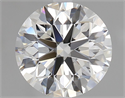 Natural Diamond 1.40 Carats, Round with Excellent Cut, F Color, VVS1 Clarity and Certified by GIA