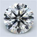 Natural Diamond 4.08 Carats, Round with Excellent Cut, I Color, VS1 Clarity and Certified by GIA