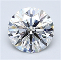 Natural Diamond 1.71 Carats, Round with Excellent Cut, G Color, SI1 Clarity and Certified by GIA