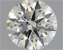 Natural Diamond 0.53 Carats, Round with Excellent Cut, K Color, IF Clarity and Certified by IGI