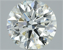 Natural Diamond 2.18 Carats, Round with Excellent Cut, J Color, SI1 Clarity and Certified by GIA