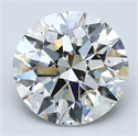 Natural Diamond 4.01 Carats, Round with Excellent Cut, K Color, SI1 Clarity and Certified by GIA