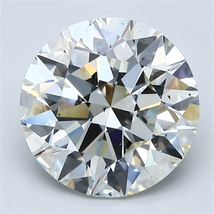 Picture of Natural Diamond 4.01 Carats, Round with Excellent Cut, K Color, SI1 Clarity and Certified by GIA