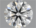 Natural Diamond 0.55 Carats, Round with Excellent Cut, I Color, VS1 Clarity and Certified by IGI