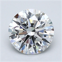 Natural Diamond 1.57 Carats, Round with Excellent Cut, F Color, VVS1 Clarity and Certified by GIA