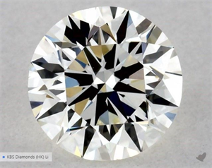 Picture of Natural Diamond 0.50 Carats, Round with Excellent Cut, K Color, VVS2 Clarity and Certified by GIA