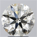 Natural Diamond 3.50 Carats, Round with Excellent Cut, J Color, VVS2 Clarity and Certified by IGI