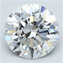 Natural Diamond 2.01 Carats, Round with Excellent Cut, E Color, VS2 Clarity and Certified by GIA