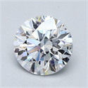 Natural Diamond 1.51 Carats, Round with Excellent Cut, D Color, SI1 Clarity and Certified by GIA