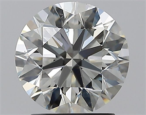 Picture of Natural Diamond 1.90 Carats, Round with Excellent Cut, I Color, SI1 Clarity and Certified by GIA