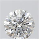 Natural Diamond 0.42 Carats, Round with Excellent Cut, H Color, SI2 Clarity and Certified by GIA